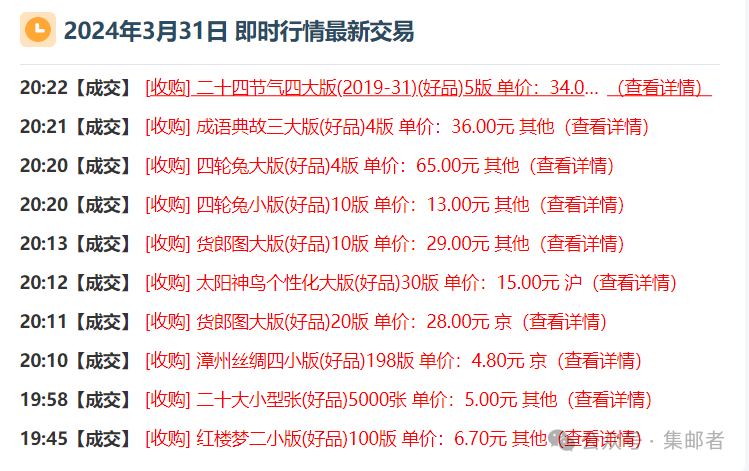 邮市最新动态，最新行情速递