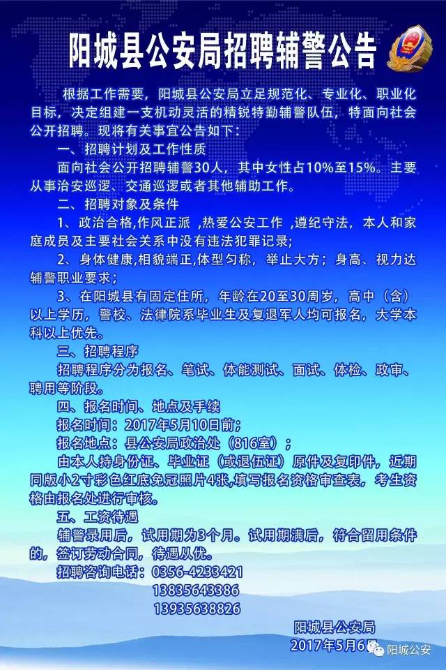 阳城最新招聘信息汇总